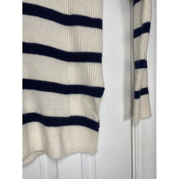 Hatch Women’s Maternity Hooded Sweater Off White Navy Blue 0 Wool Cashmere - Picture 2 of 7